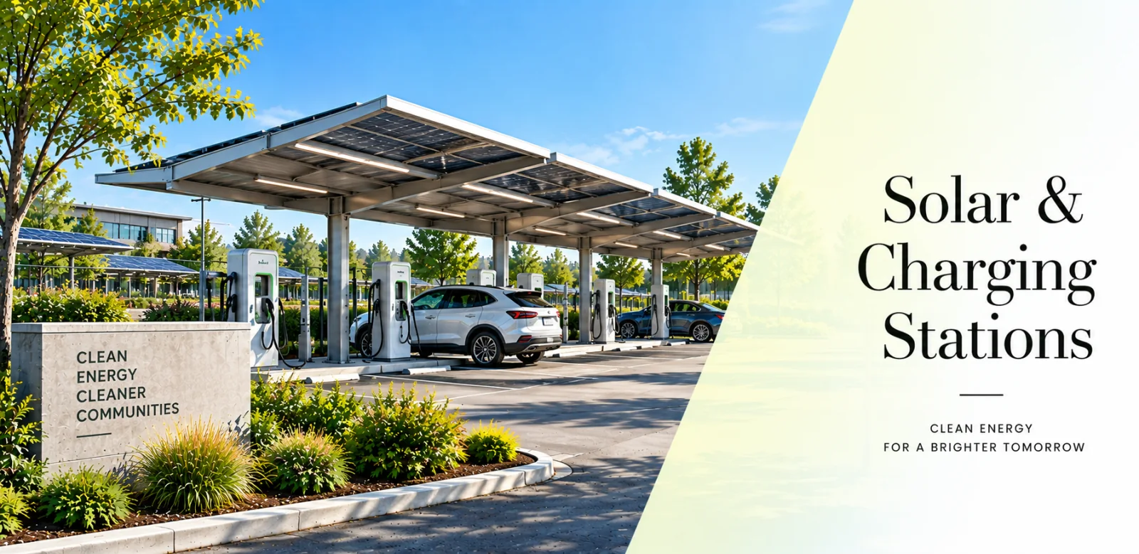 Solar energy and EV charging stations